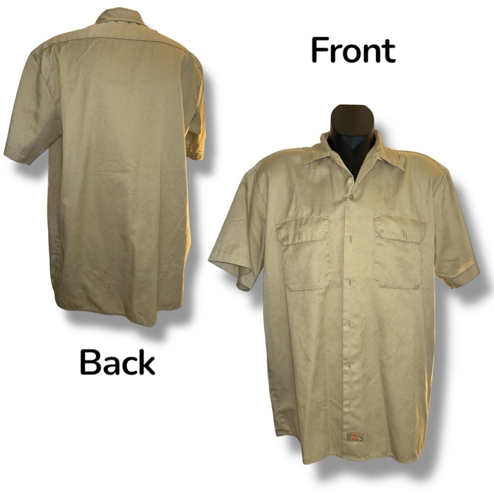 Dickies Tan Short Sleeve Work Shirt | Men’s Large